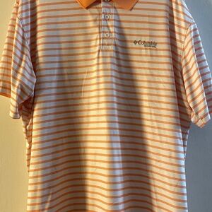 Columbia Orange and White Polo Shirt